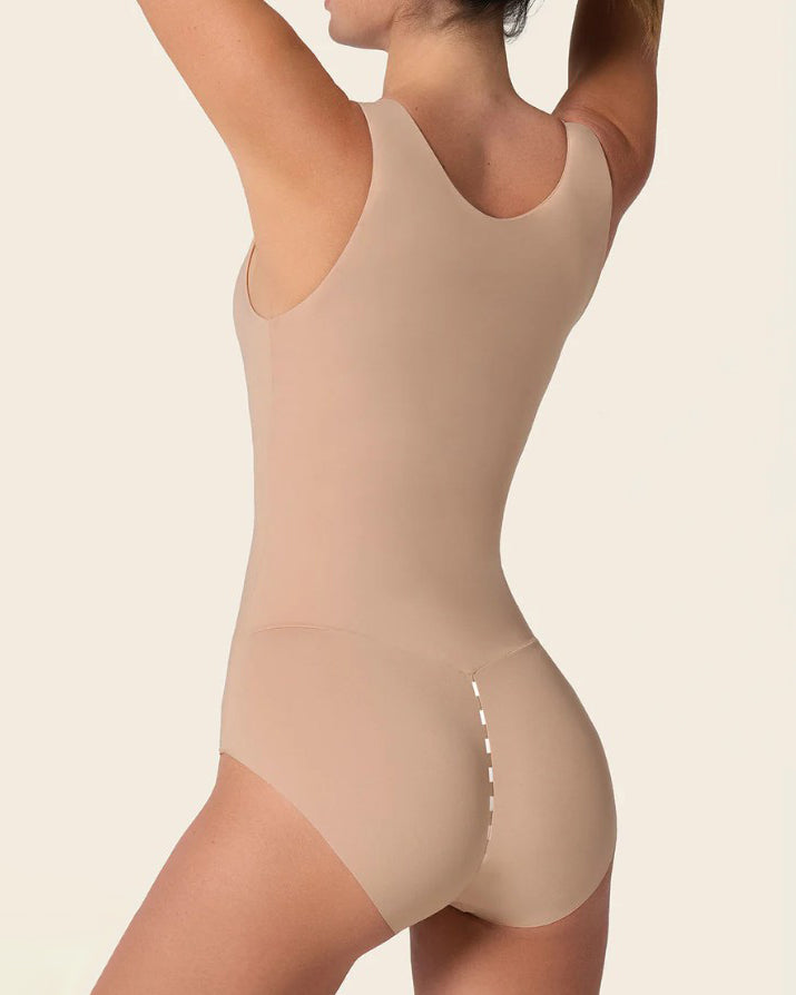 Wide Strap Seamless Tummy Control Slimming Thong Bodysuit