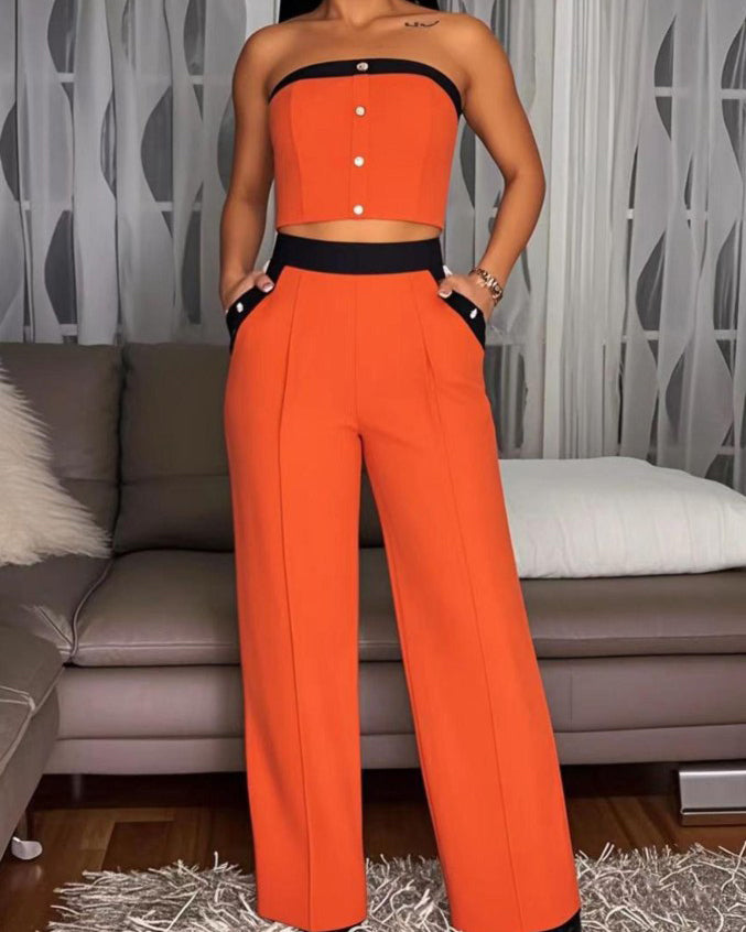 Sleeveless Trousers 2-Piece Set