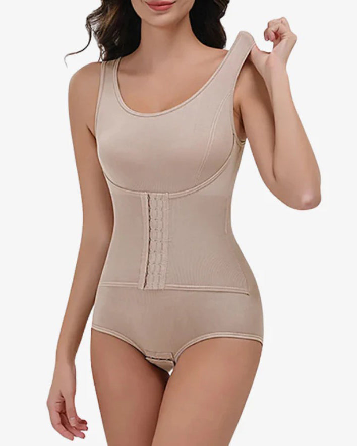 Seamless Comfortable Double-Layer Tummy Shaping Thong Bodysuit