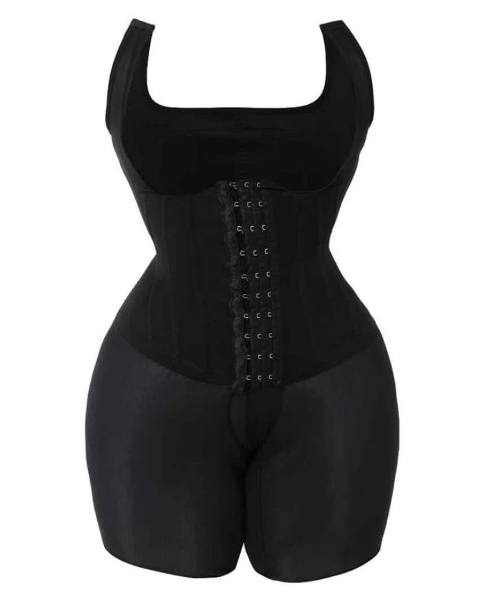 Steel Bones Tummy Control Open Chest Hook Eye Body Shaper