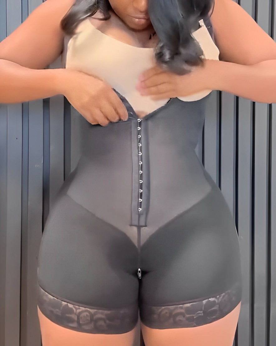 Abdominal Compression Hook and Eye Sleeveless Shapewear