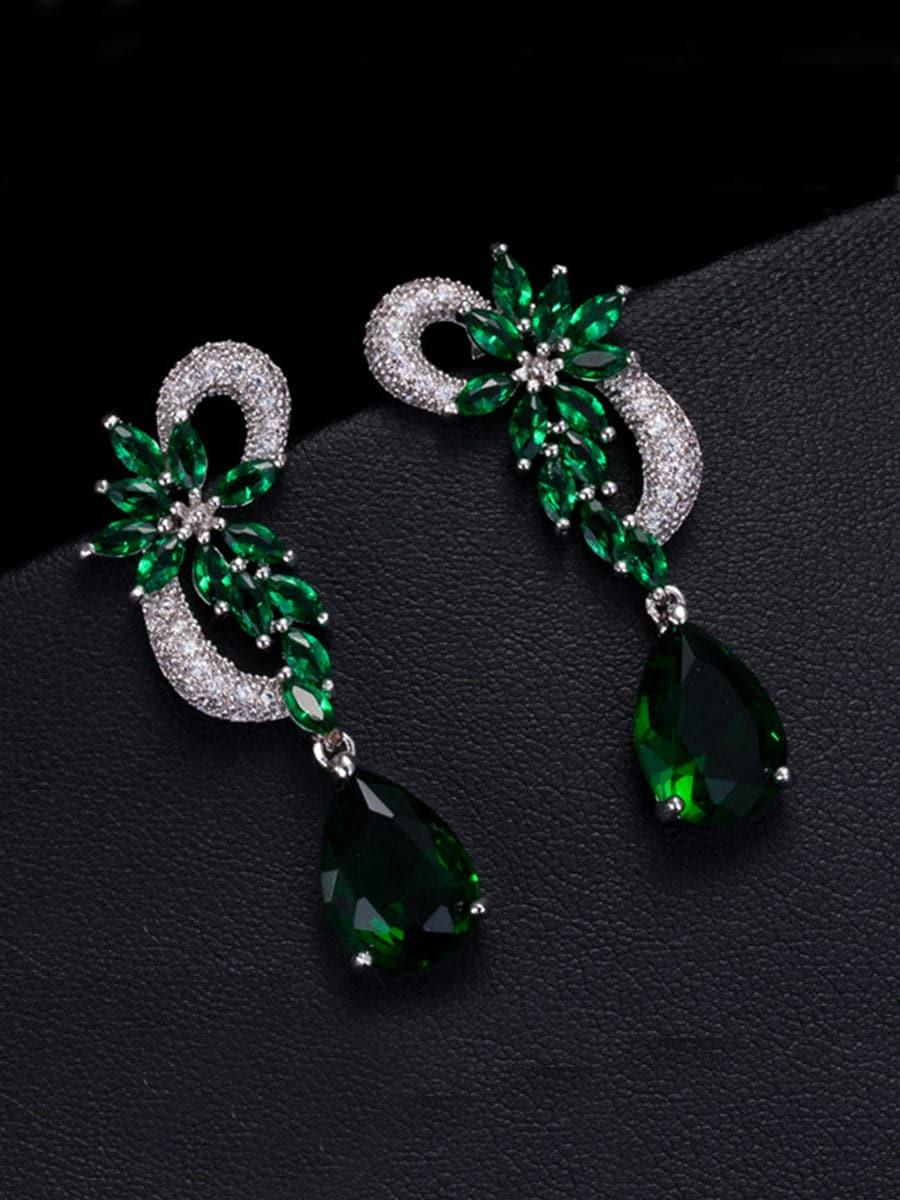 Missord Pear Cut Cubic Zirconia Drop Earrings