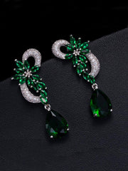 Missord Pear Cut Cubic Zirconia Drop Earrings