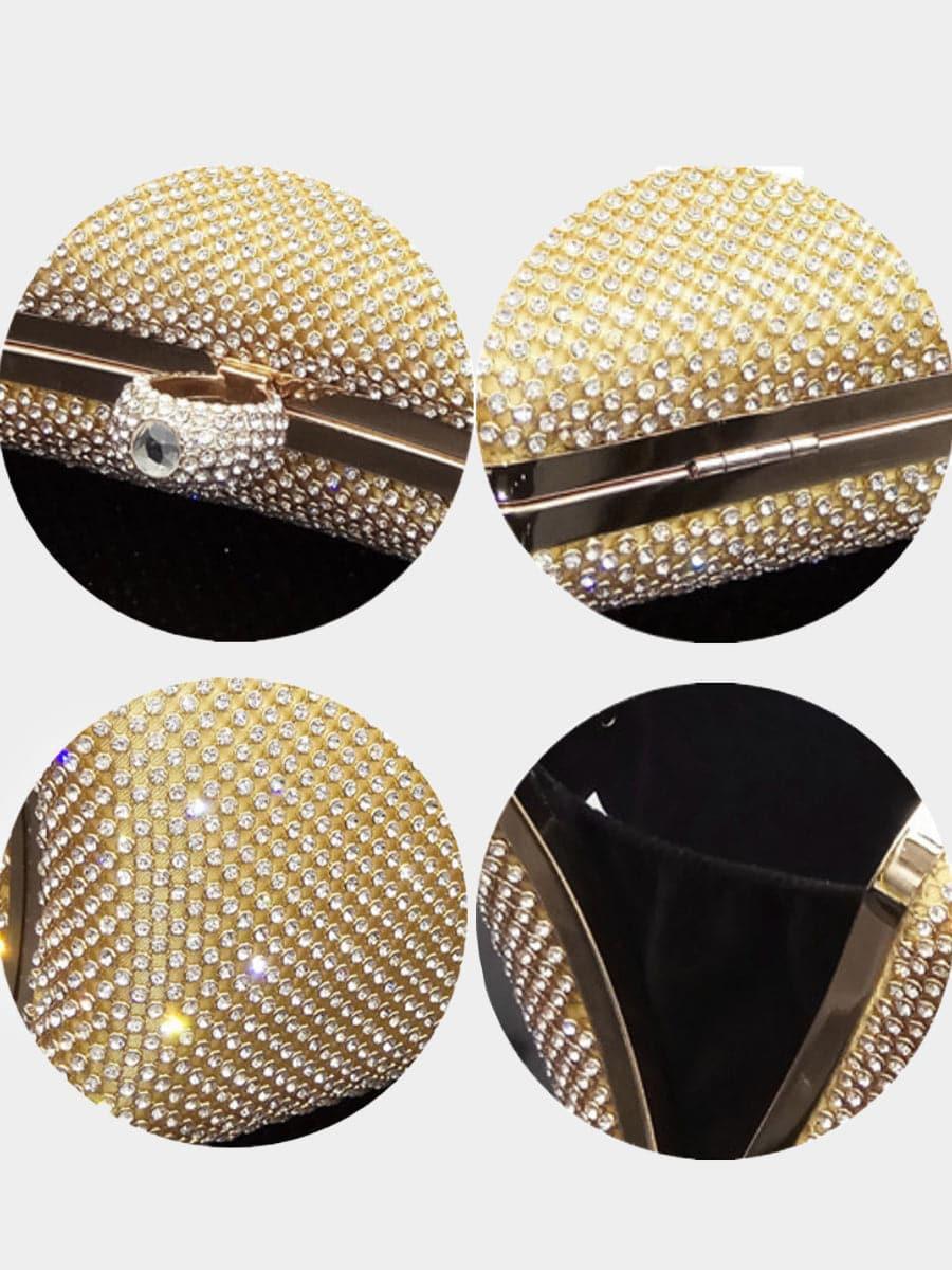 Shiny Inlay Stone Ring Banquet Party Clutch Bags MNBF061