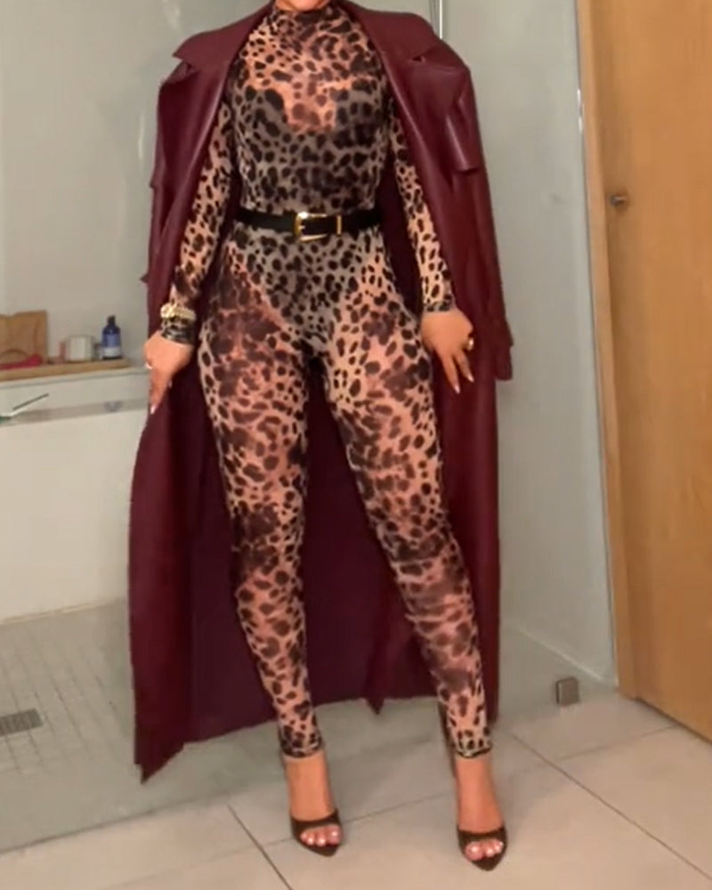 Leopard Print Jumpsuit