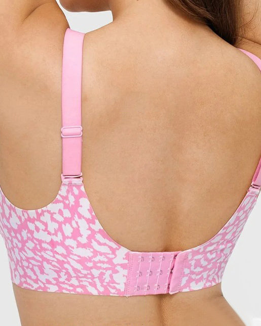 Seamless Leopard Print Comfort Bra