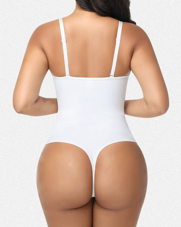 Deep V Plunge Tummy Control Slimming Bodysuit
