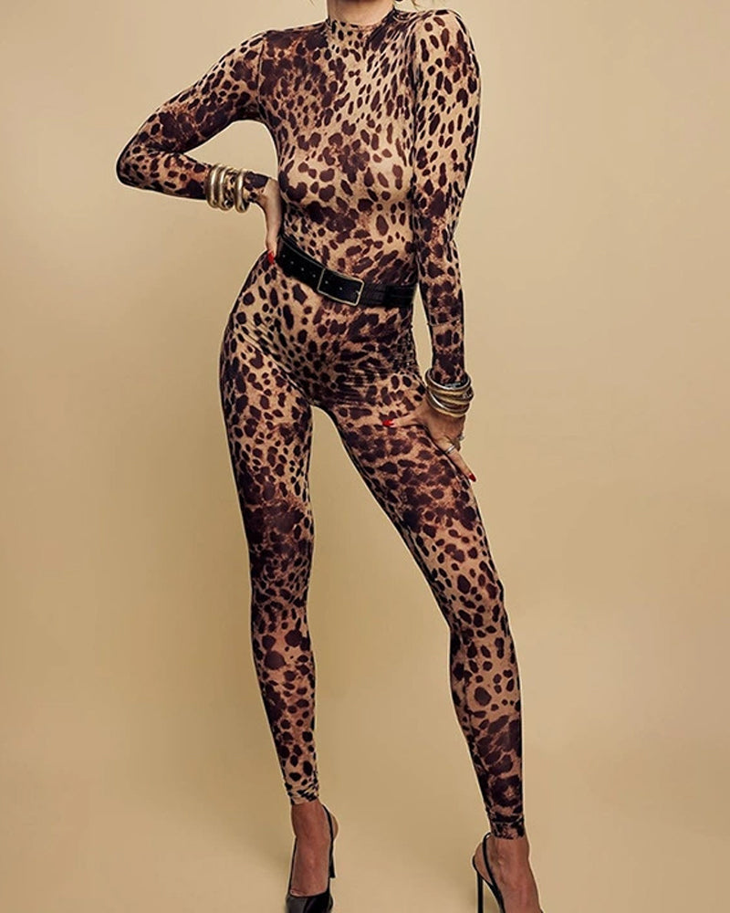 Leopard Print Jumpsuit