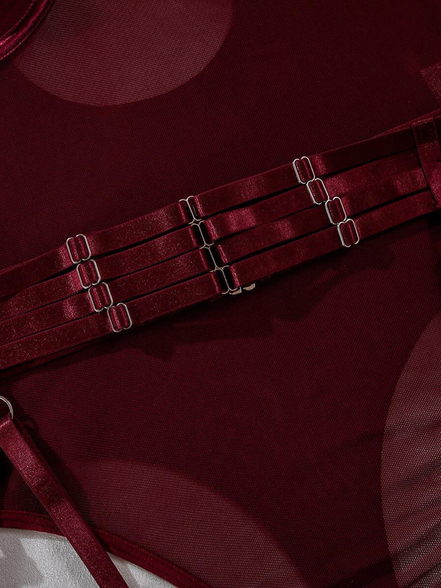 Bandage Burgundy Teddy 3 Piece Set