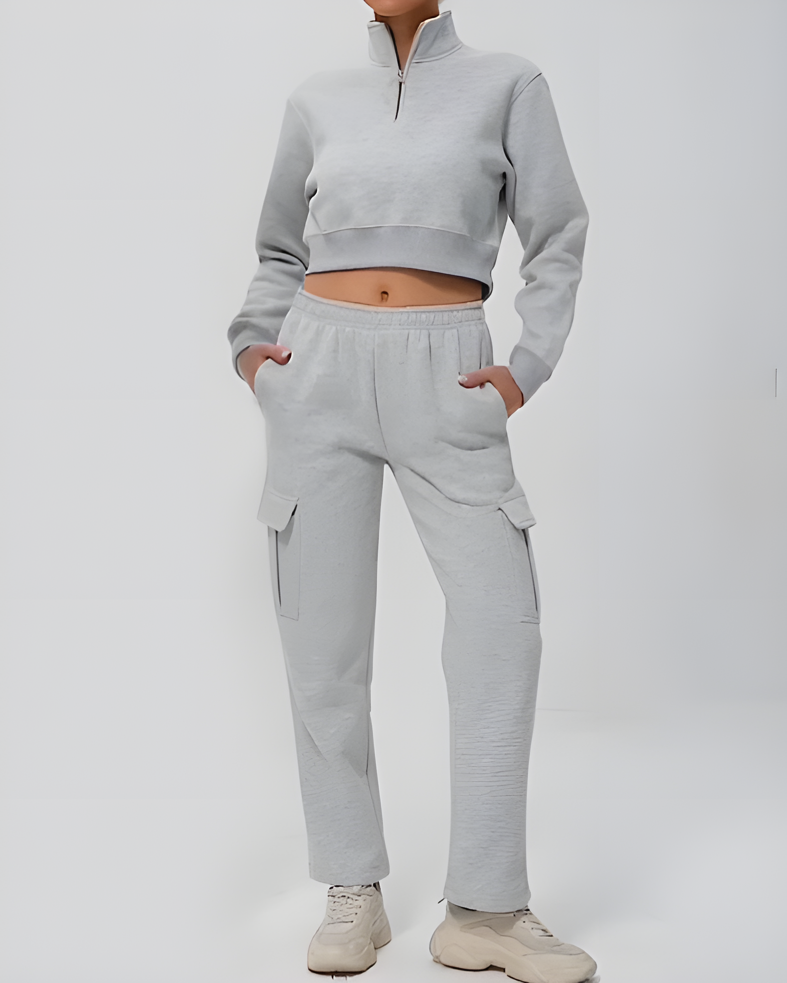Slim Cargo Style Casual Set
