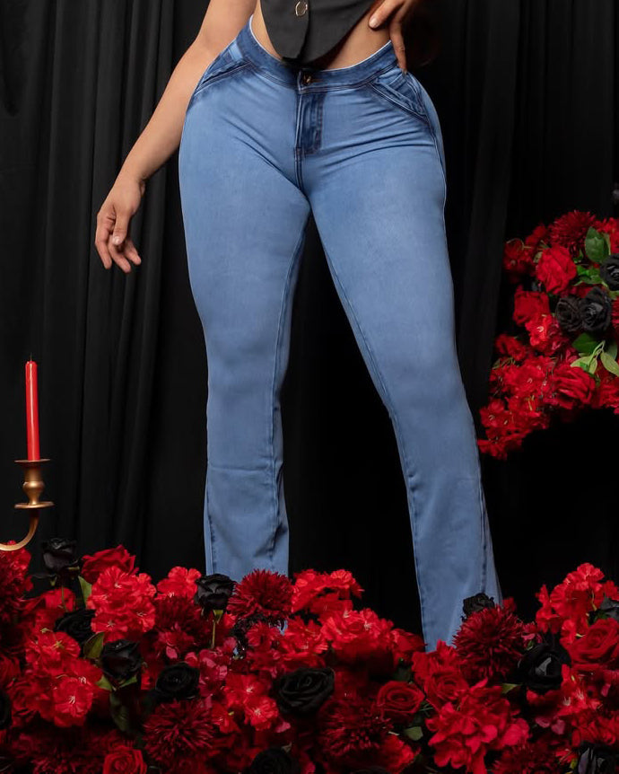 Butt Enhancing Slimming Flare Jeans