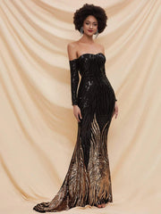 Mermaid Sequin Evening Dress