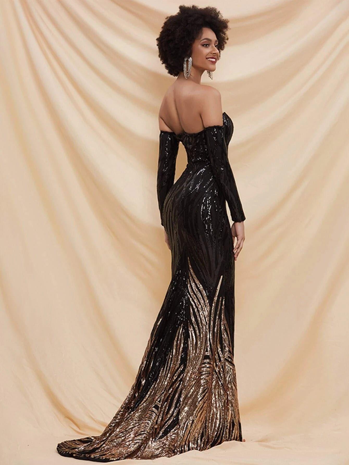Mermaid Sequin Evening Dress