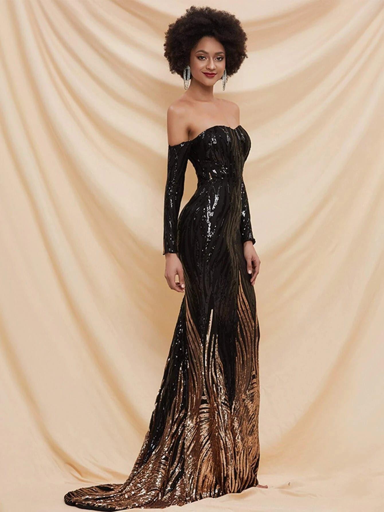 Mermaid Sequin Evening Dress