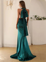 Convertible Maxi Satin Dress