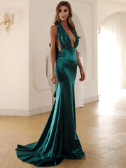 Convertible Maxi Satin Dress