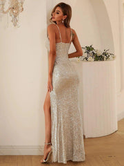 Spaghetti Sequin Cami Dress