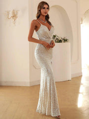 Spaghetti Sequin Cami Dress