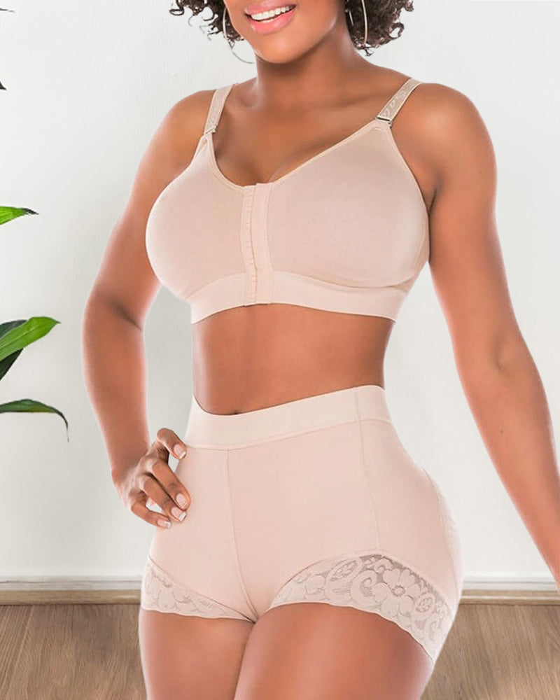 High Waist Lace Tummy Controlshaping Shorts