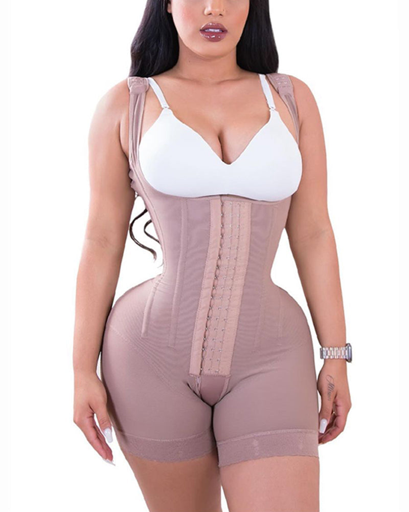 Tummy Control Double Compression Adjustable Bodysuit