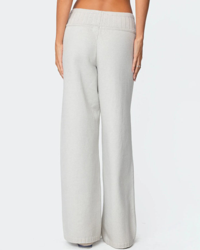 Comfortable Knitted Wide-Leg Pants