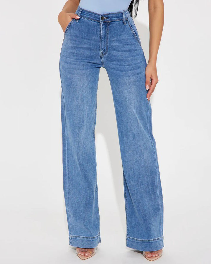 Wide-Leg Slimming Jeans
