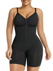 High Elastic Zipper Adjustable Straps Breathable Mesh Design Tummy Control Body Shaper