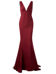 Deep V-neck Mermaid Prom Dress