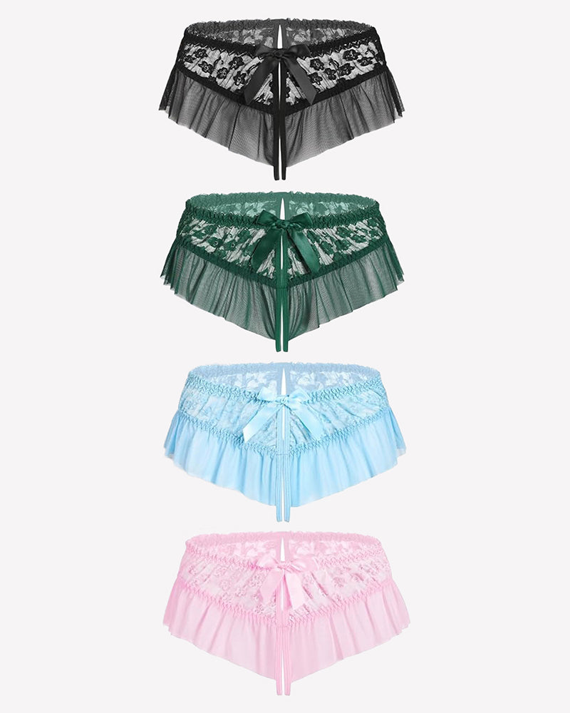 FLace Briefs with Cute Bow