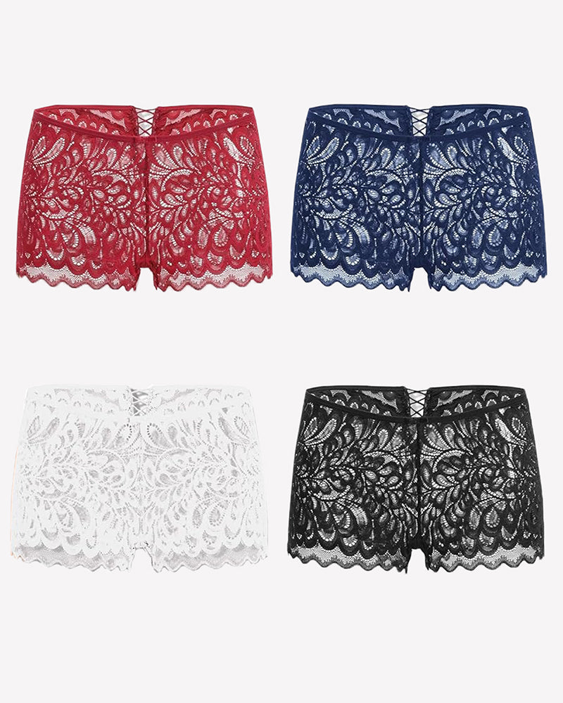 Boyshorts Panties Lace Boxer Briefs