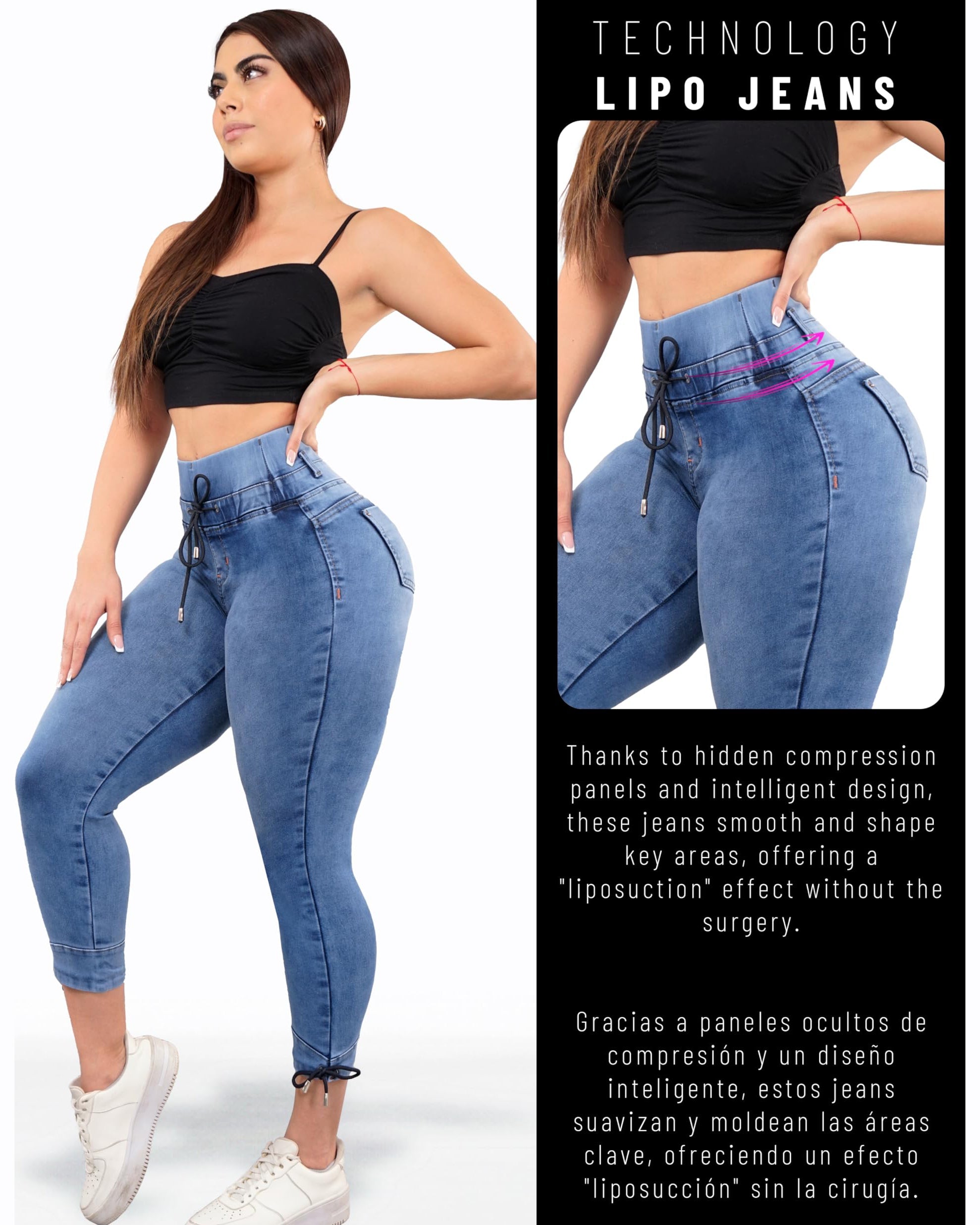 High Waisted Butt Lifting Skinny Jeans