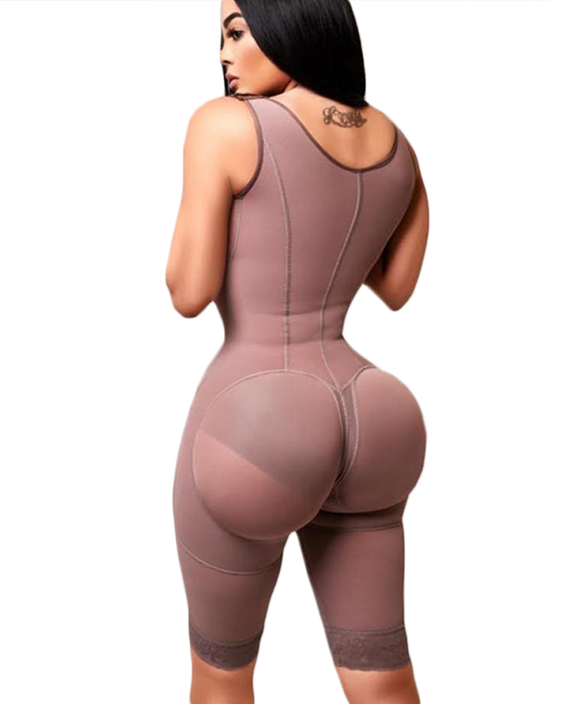 Tummy Control Adjustable Hook and Eye Front Closure Shapewear