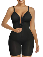 High Elastic Zipper Adjustable Straps Breathable Mesh Design Tummy Control Body Shaper