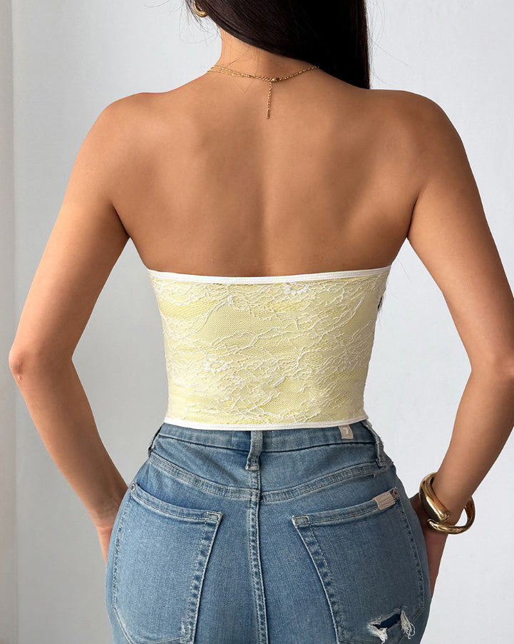 Lace Bandeau Corset Top