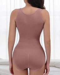 Seamless Comfortable Double-Layer Tummy Shaping Thong Bodysuit