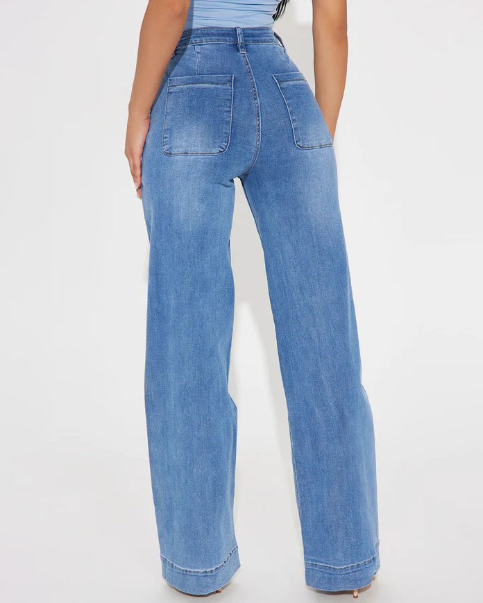 Wide-Leg Slimming Jeans