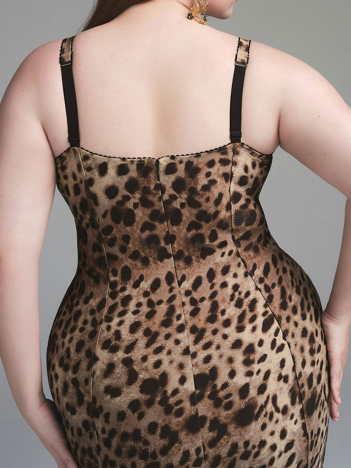 Leopard Print Fitted Stretch Dress