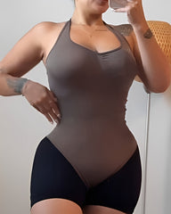 Seamless Halter Neck Slimming Shapewear Bodysuit