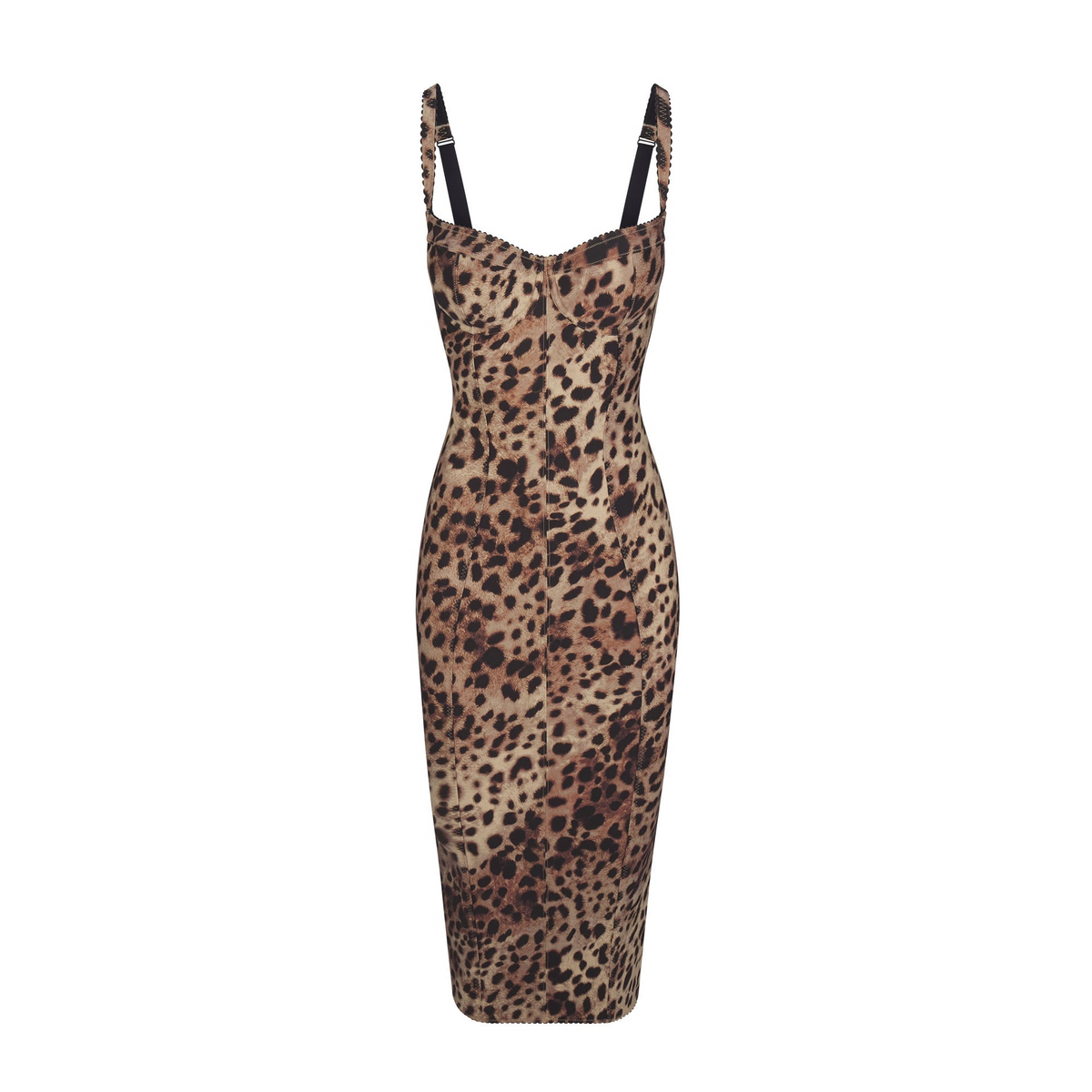 Leopard Print Fitted Stretch Dress