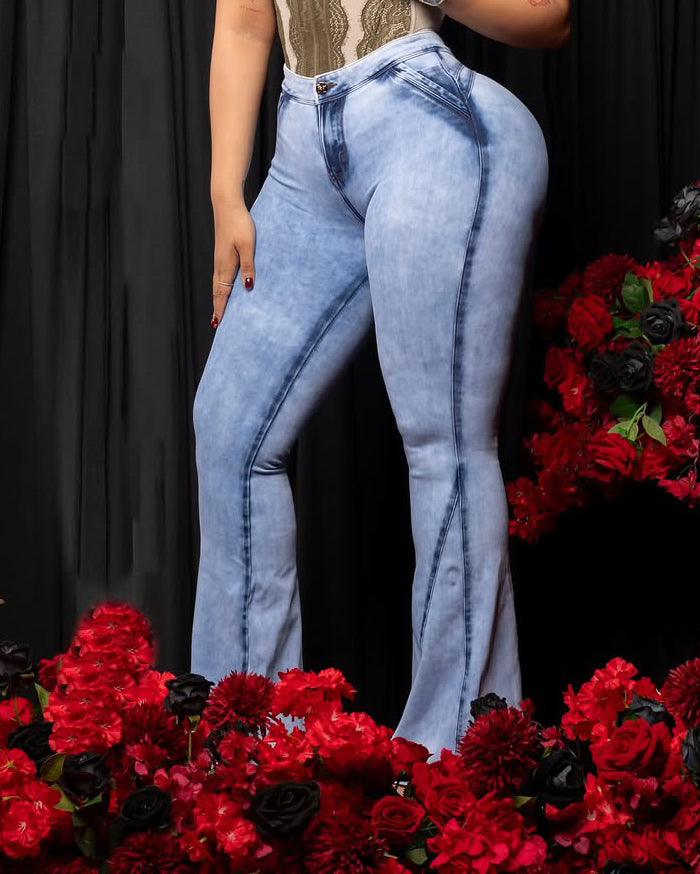 Butt Enhancing Slimming Flare Jeans