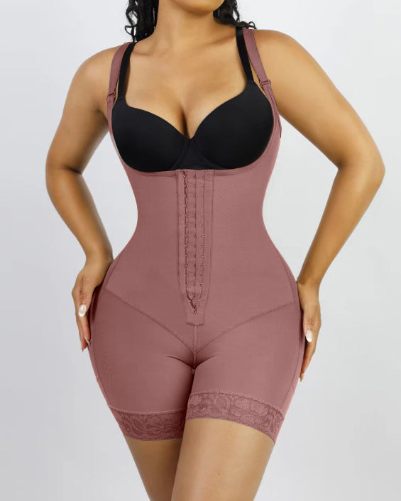 Abdominal Compression Hook and Eye Sleeveless Shapewear