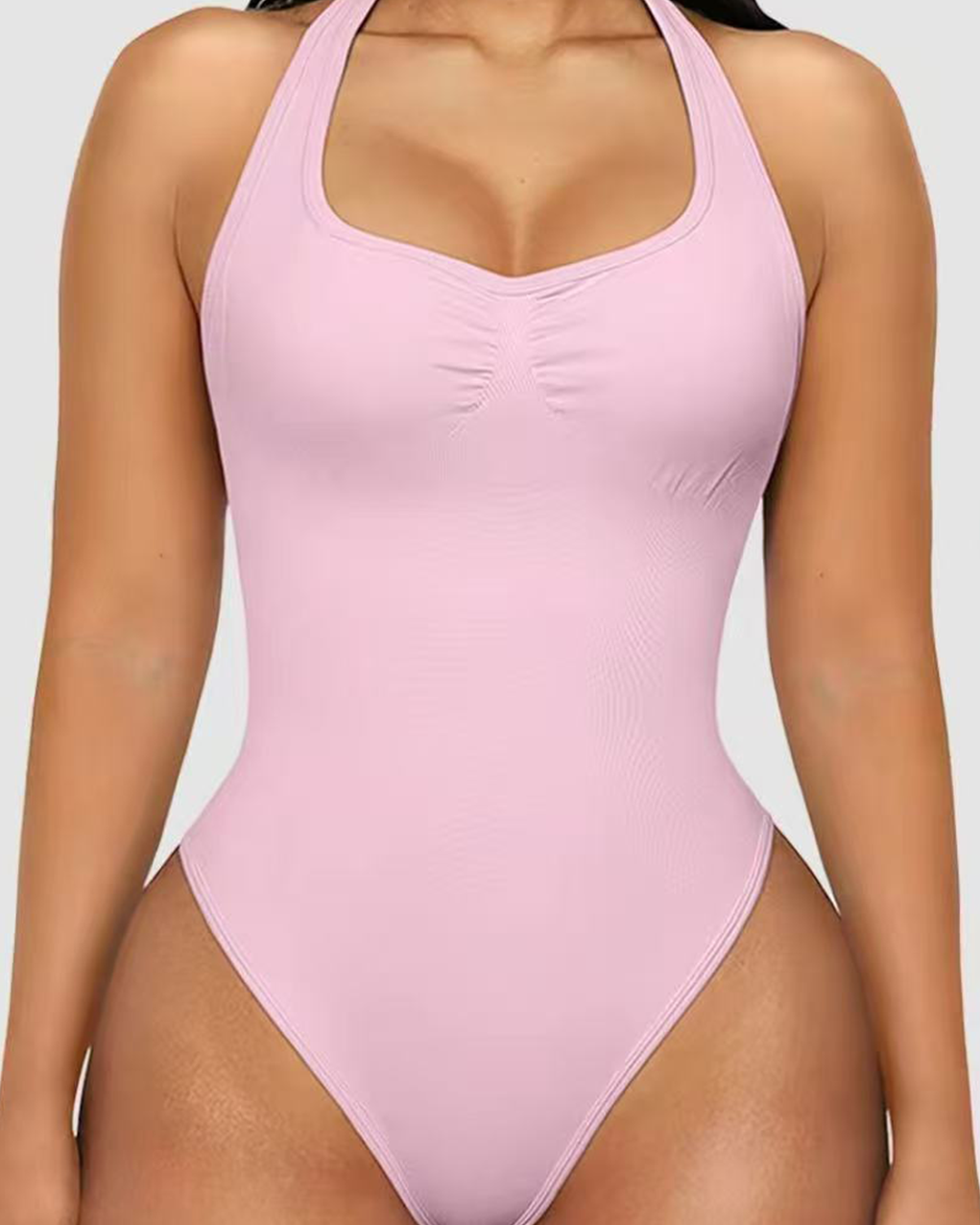 Seamless Halter Neck Slimming Shapewear Bodysuit