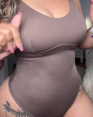 Shiny Tummy Control Bodysuit