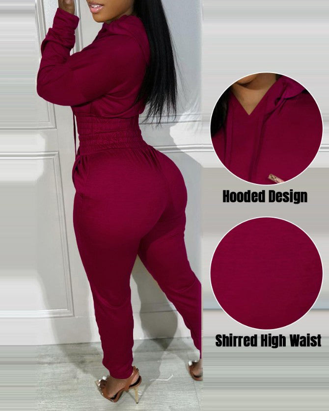 Casual Hoodie Two-Piece Set