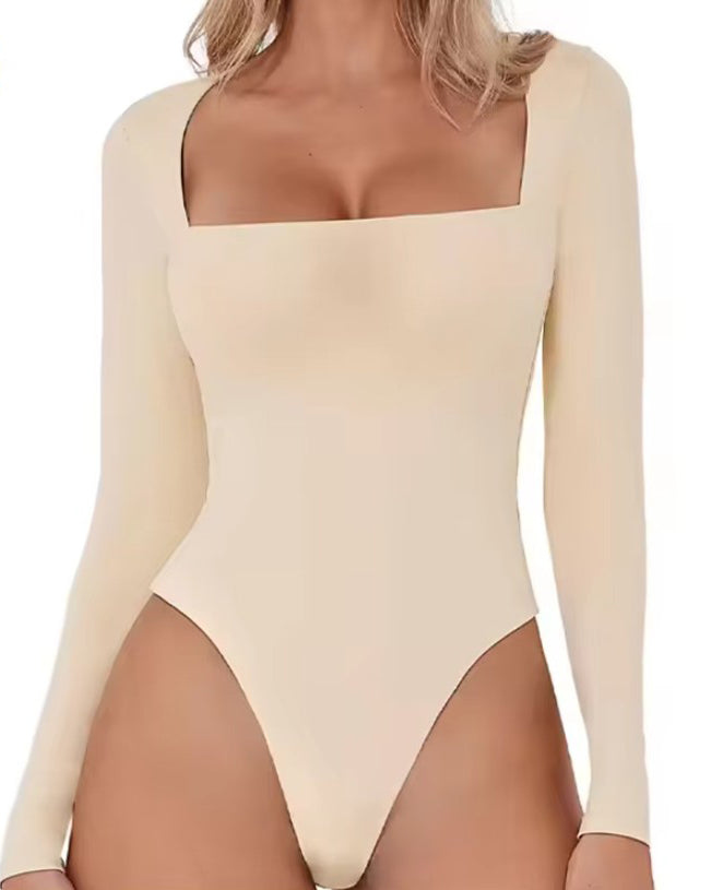 Seamless Square Neck Tummy Sculpt Shaping Bodysuit