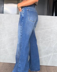 High-Rise Slimming-Fit Wide-Leg Jeans