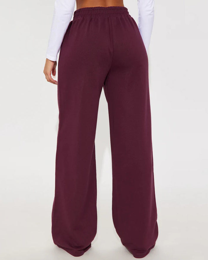 Comfortable Wide-Leg Sweat Pants