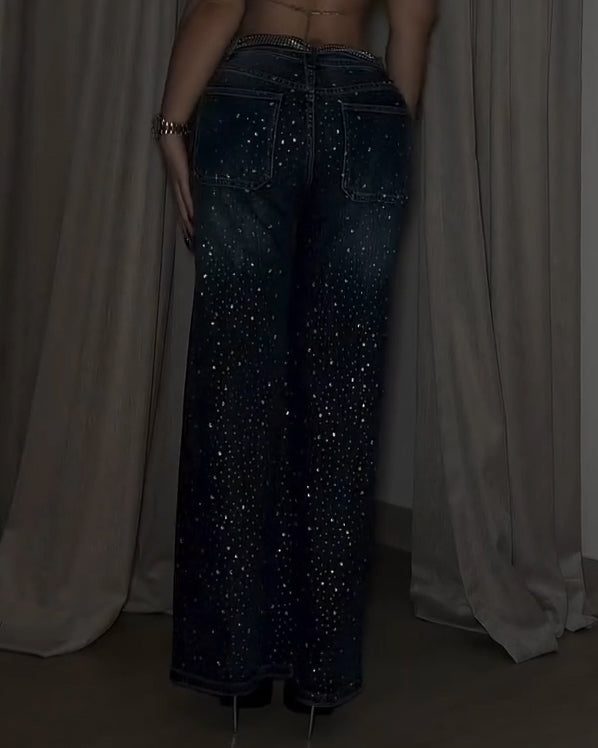 Sparkling Rhinestone Jeans