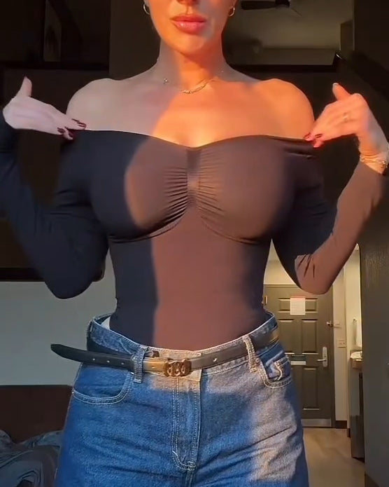 Tummy Shaping V Neck Slimming Thong Bodysuit
