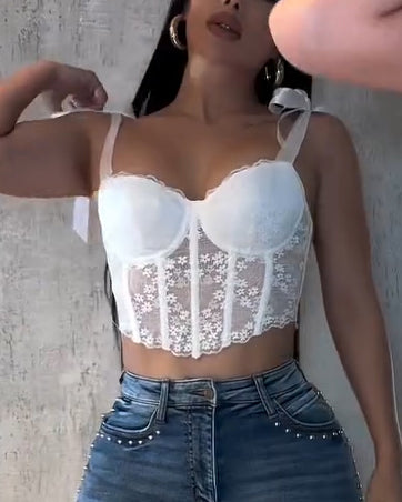 Lace-Up Corset Top